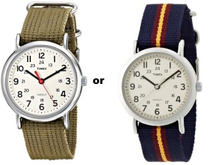 Amazon - Timex Weekender Indiglo Analog Beige Dial Unisex Watch at just Rs  599