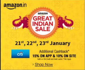 amazon great Indian sale 21st January-23th January