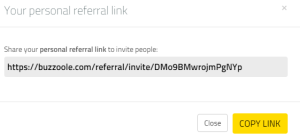 buzzoole referral link generation