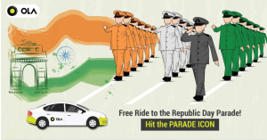 olacabs republic day offer free ride to parade ground delhi