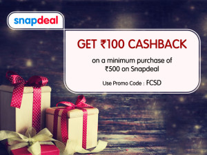 snapdeal freecharge Rs 100 cashback on Rs 500