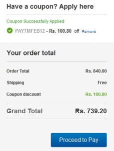 Ebay 12 off using Paytm wallet (Coupon application)