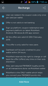 Mobikwik- Get Flat 20% Cashback On Adding Money of Rs 10 or More (New User)2