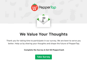 PEPPERTAP SURVEY