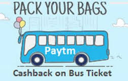 Paytm App- Get flat Rs 120 cashback on Bus ticket bookings