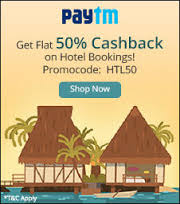 Paytm- Get Flat 50% Cashback On All Hotel Booking.1JPG