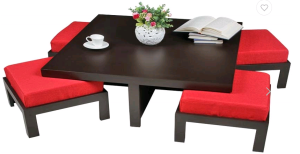 Snapdeal- Trendy Coffee Table with Four Stools