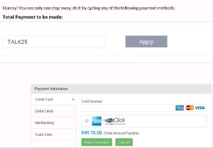 Talkcharge- Get Flat Rs.25 Cashback on Recharge of Rs.75 or more (New User)3