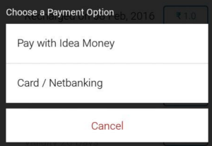 idea loot get upto 1 gb data payment