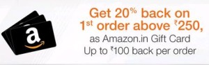 Amazon- Buy Grocery Products at Flat 20% Cashback (Bangalore only)1