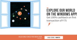 Freecharge- Get Flat 100% Cashback of First Transaction of Rs 75 (New User)