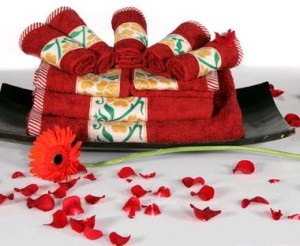 Paytm- Trident 9 Pc Floral Border Towel Set