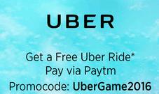 Uber- Get Your First Uber Ride Absolutely Free via Paytm Wallet