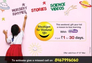 Videocon d2h- Get Smart Kids TV Channel for 30 Days at just Rs.1 only