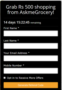 askmegrocery generate referral code