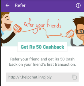 helpchat refer and earrn upto Rs 1000