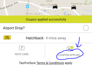 olacabs taxiforsure Rs 200 discount on cab booking