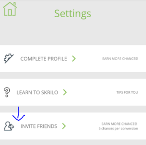 skrilo app invite friend and earn 5 chances