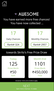 skrilo view ads and get chances