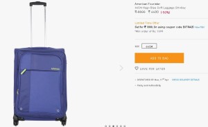 Jabong- American Tourister Hugo Blue Soft Luggage Strolley1