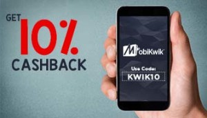 Mobikwik- Get Flat 10% Cashback on your Recharges & Bill Payment