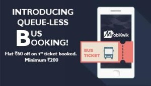 Mobikwik get Rs 60 cb on booking bus tickets of Rs 200