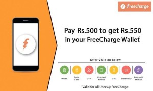 Nearbuy- Pay Rs 500 and get a recharge worth Rs 550 via Freecharge (All users)