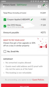 OYO Aapp-  Get First 1000 Stays at just Rs 499 only (Starts at 1pm)1