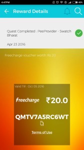 Qstr App- Download and Complete survey to get Rs 20 Freecharge freefund code