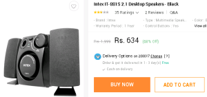 Snapdeal- Buy Intex IT-881S 2.1 Desktop Speaker1