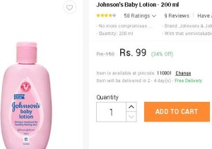 Snapdeal- Buy Johnson's Baby Lotion (200 ml)1