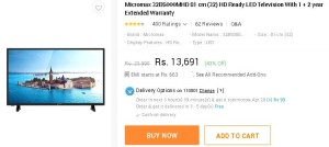 Snapdeal- Buy Micromax 32B5000MHD 81 cm (32) HD Ready LED Television2