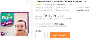 Snapdeal - Pamper Active Baby Diaper1