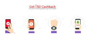 Snapdeal app- Get flat Rs 50 cashback on orders worth Rs 100 (First time Users)