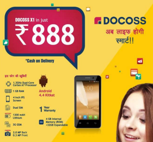 docoss X1 mobile phone at just Rs 888 book online or offline now 27th April