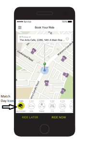 olacabs app match mania match day icon to get free ticket of match