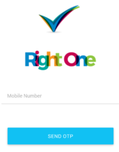 rightone app register for a new account enter your mobile number