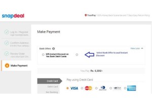 snapdeal yes bank 10 instant discount