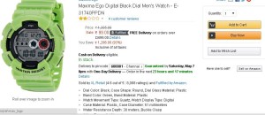 Amazon- Buy Maxima Ego Digital Black Dial Men's Watch