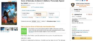 Amazon- Buy Scion of Ikshvaku (Collector's Edition)- Personally Signed by Amish Hardcover