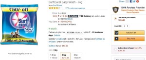 Amazon- Buy Surf Excel Easy Wash - 3kg1