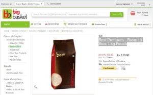 Bigbasket Best Premium Basmati Rice at Rs 55