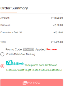 Gifts Combo Buy Amazon egv at 4 of Extra rs 100 cb via Mobikwik