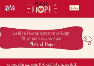 KFC Plate the Hope- Feed a Hungry Child for Free