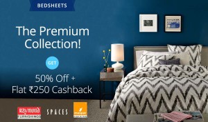 Paytm- Buy Branded Bedsheet at flat 50% Off + Extra Rs 250 Cashback