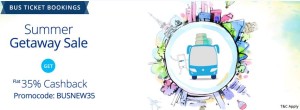 Paytm- Get Flat 35% Cashback on Bus Ticket Booking (New User)