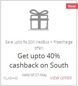 RedBus- Get Flat 40% Cashback on All Bus Booking