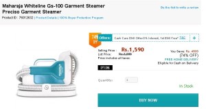 Shopclues- Buy Maharaja Whiteline Gs-100 Garment Steamer1