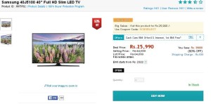 Shopclues- Buy Samsung 40J5100 40 Full HD Slim LED TV2