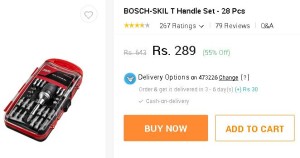 Snapdeal- Buy BOSCH-SKIL T Handle Set (28 Pcs)1